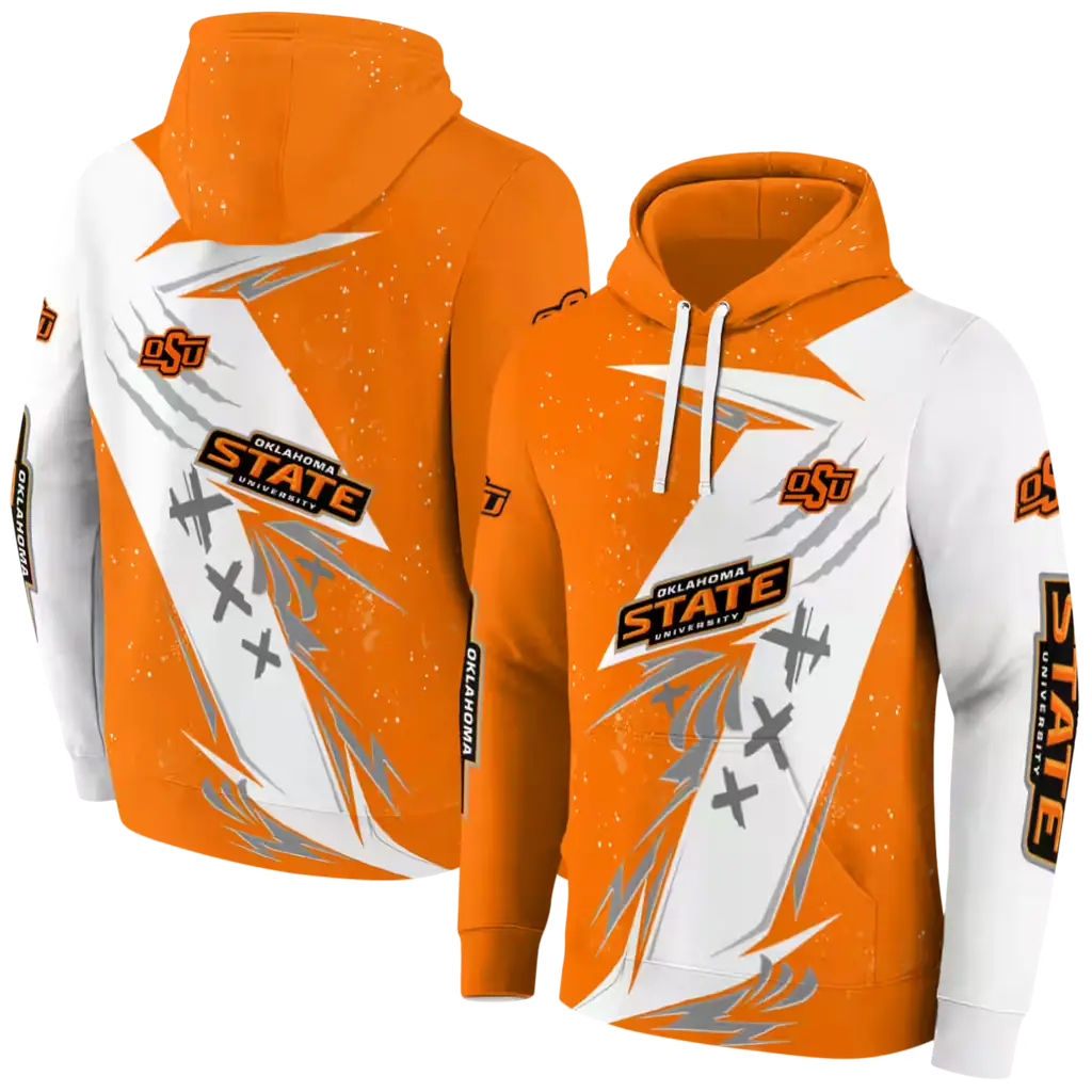 oklahoma state cowboys dynamic slash orange white hoodie fashion forward oklahoma state cowboys dynamic slash orange white hoodie fashion forward