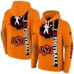 oklahoma state cowboys football heartbeat orange hoodie best selling