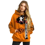 oklahoma state cowboys football heartbeat orange hoodie best selling