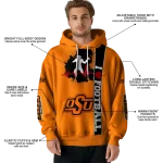 oklahoma state cowboys football heartbeat orange hoodie best selling