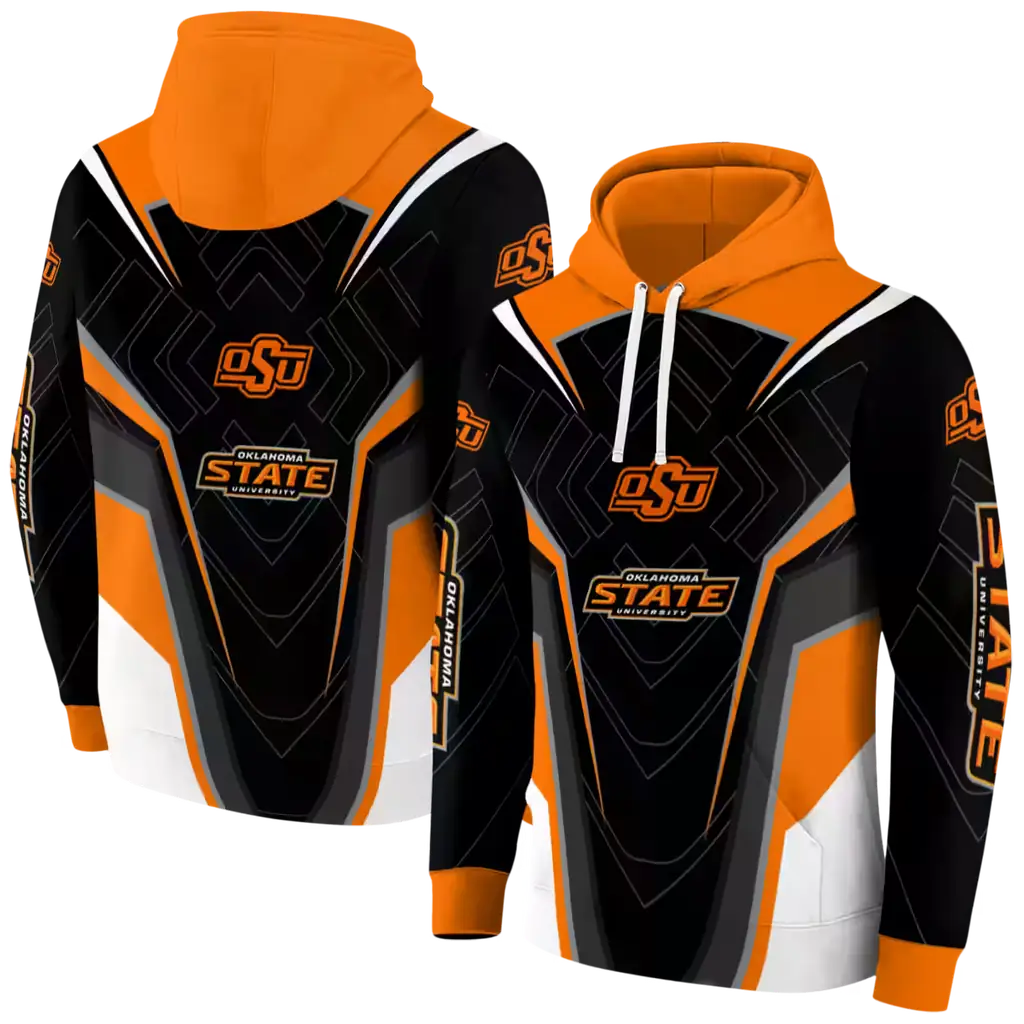 oklahoma state cowboys futuristic pattern orange black hoodie fashion forward oklahoma state cowboys futuristic pattern orange black hoodie fashion forward