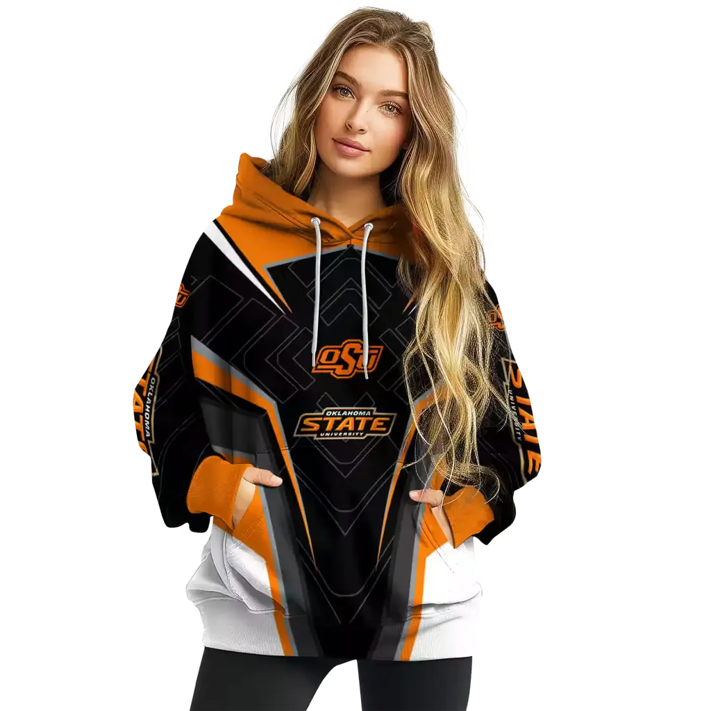 oklahoma state cowboys futuristic pattern orange black hoodie high quality oklahoma state cowboys futuristic pattern orange black hoodie high quality