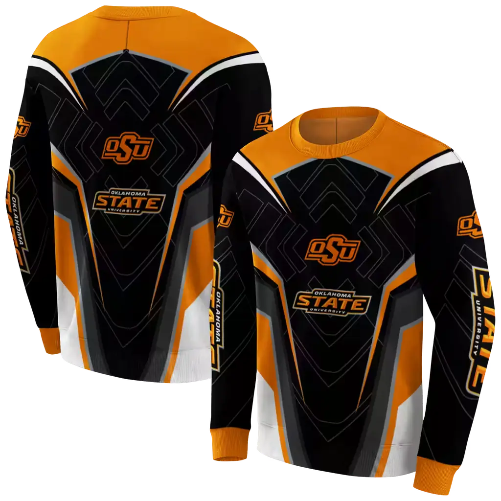 oklahoma state cowboys futuristic pattern orange black hoodie premium grade oklahoma state cowboys futuristic pattern orange black hoodie premium grade