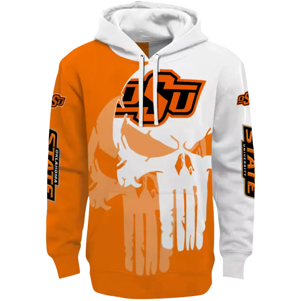 oklahoma state cowboys graphic punisher orange white hoodie best selling oklahoma state cowboys graphic punisher orange white hoodie best selling