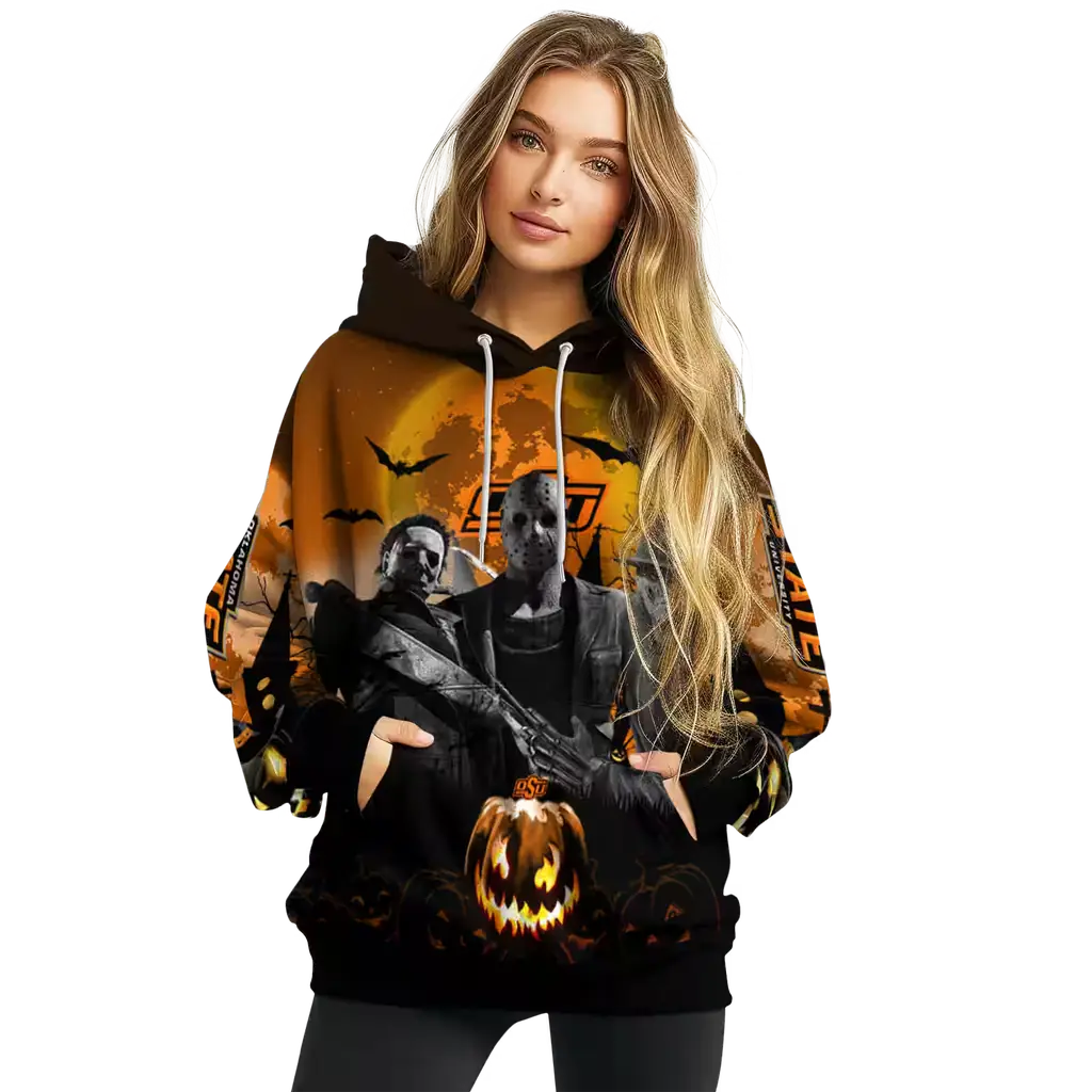 oklahoma state cowboys halloween vibes orange black hoodie high quality oklahoma state cowboys halloween vibes orange black hoodie high quality