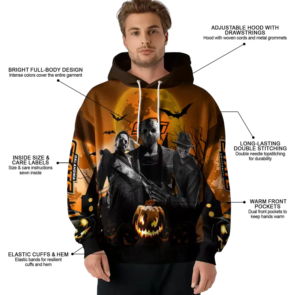 oklahoma state cowboys halloween vibes orange black hoodie latest model oklahoma state cowboys halloween vibes orange black hoodie latest model