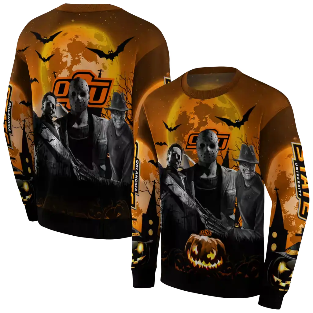oklahoma state cowboys halloween vibes orange black hoodie premium grade oklahoma state cowboys halloween vibes orange black hoodie premium grade