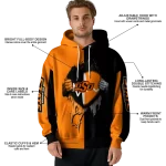 oklahoma state cowboys heartbeat graphic orange hoodie best selling