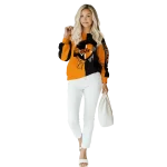 oklahoma state cowboys heartbeat graphic orange hoodie best selling