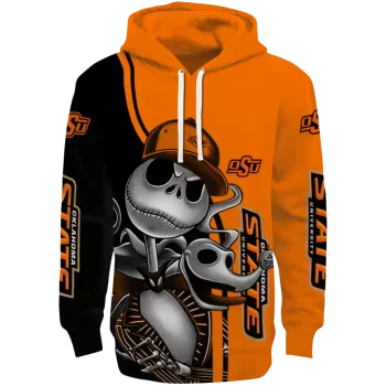 oklahoma state cowboys jack skellington orange hoodie best selling