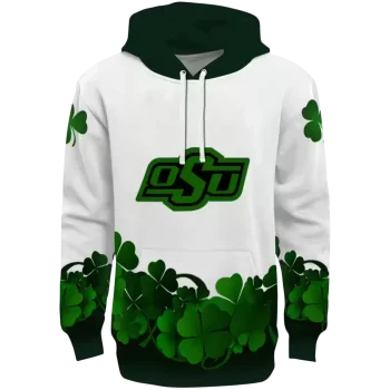 oklahoma state cowboys lucky motif white green hoodie best selling