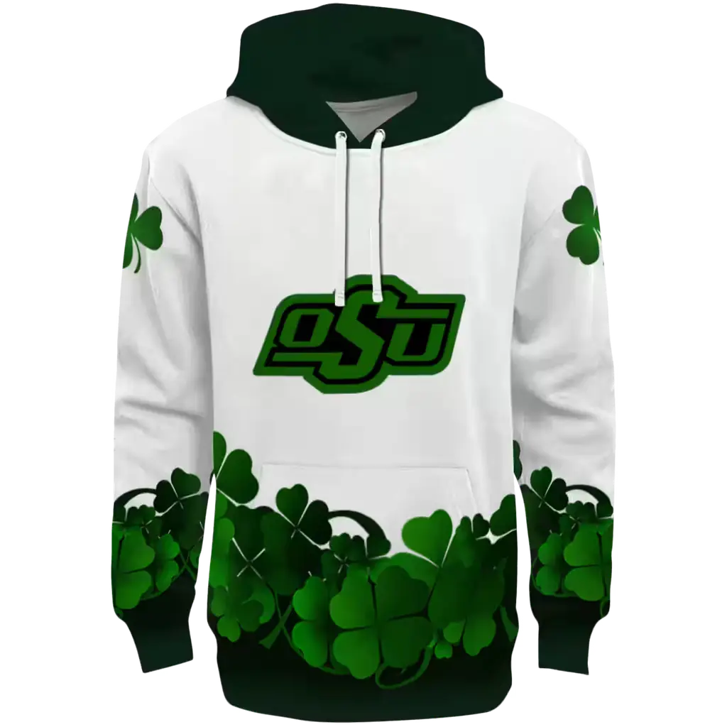 oklahoma state cowboys lucky motif white green hoodie best selling oklahoma state cowboys lucky motif white green hoodie best selling