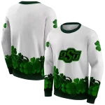 oklahoma state cowboys lucky motif white green hoodie best selling