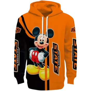 oklahoma state cowboys mickey mouse orange black hoodie best selling