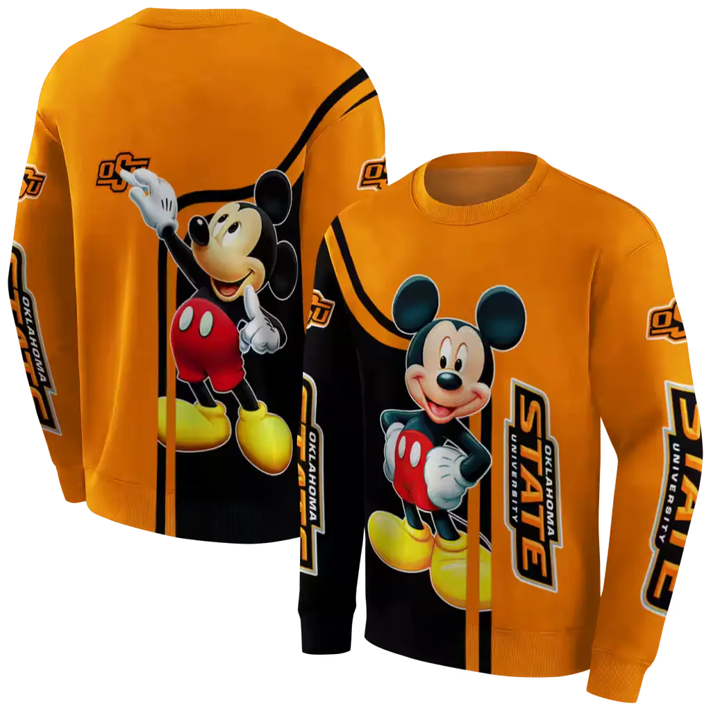 oklahoma state cowboys mickey mouse orange black hoodie premium grade oklahoma state cowboys mickey mouse orange black hoodie premium grade
