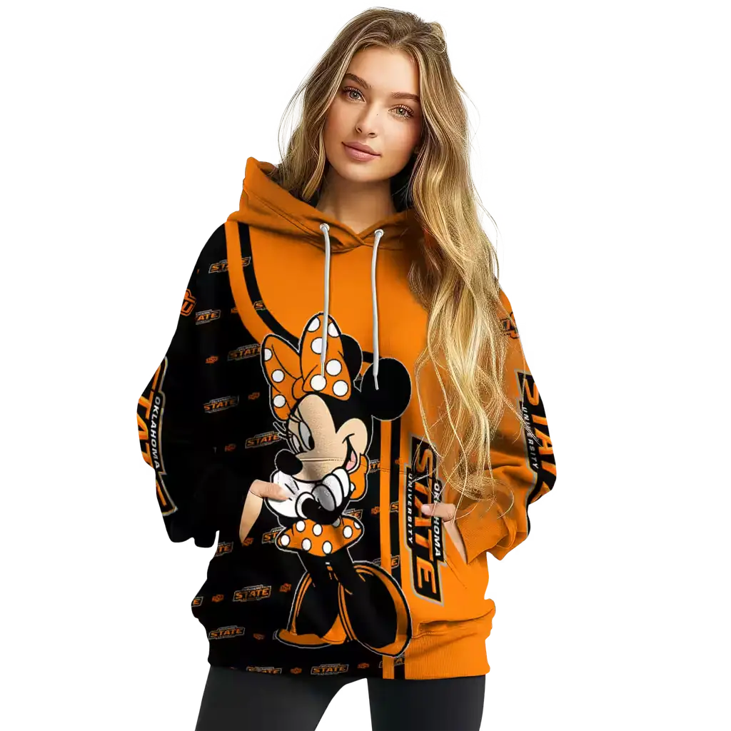 oklahoma state cowboys minnie mouse orange hoodie high quality oklahoma state cowboys minnie mouse orange hoodie high quality
