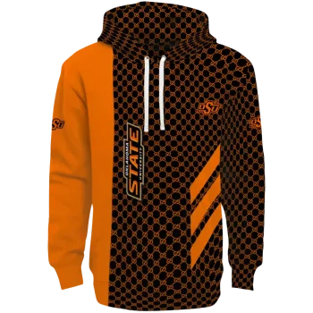 oklahoma state cowboys monogram pattern orange hoodie best selling