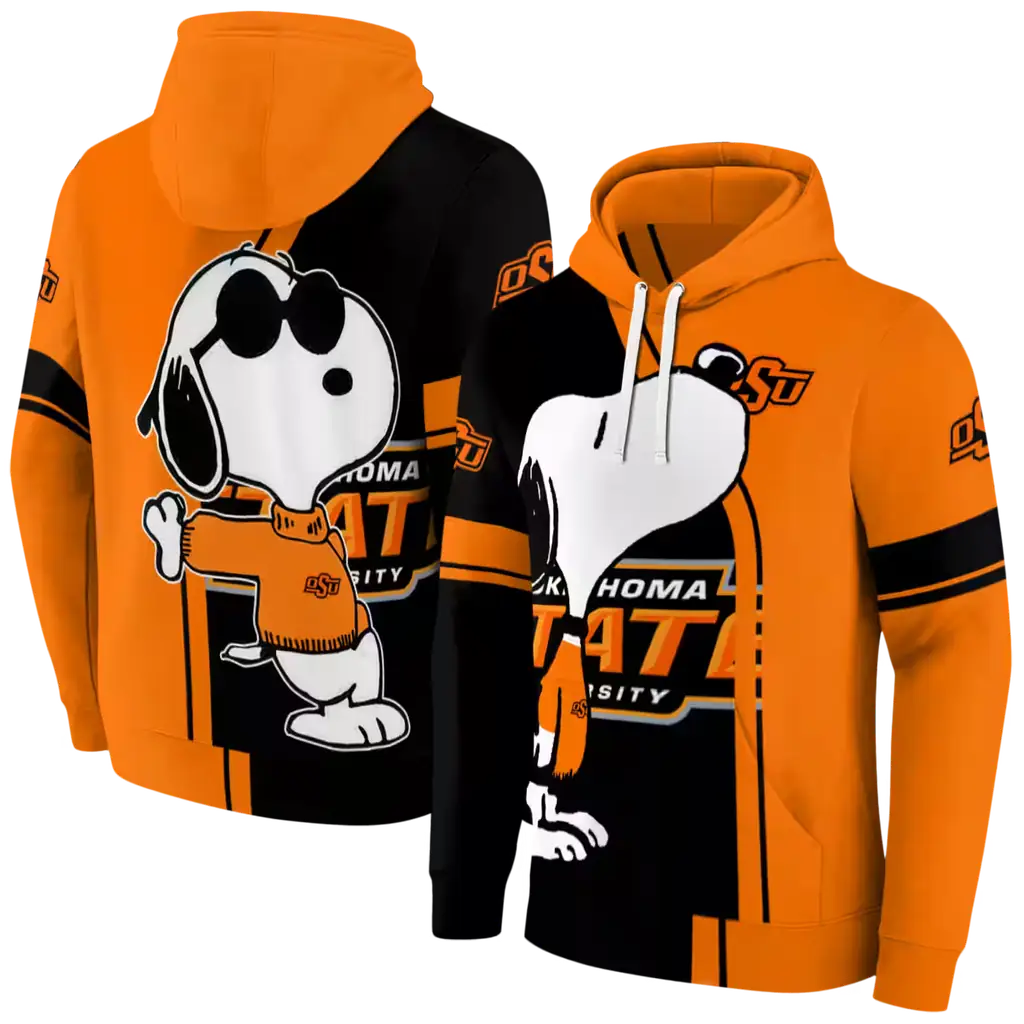 oklahoma state cowboys playful snoopy orange hoodie fashion forward oklahoma state cowboys playful snoopy orange hoodie fashion forward