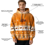 oklahoma state cowboys reindeer motif orange hoodie best selling