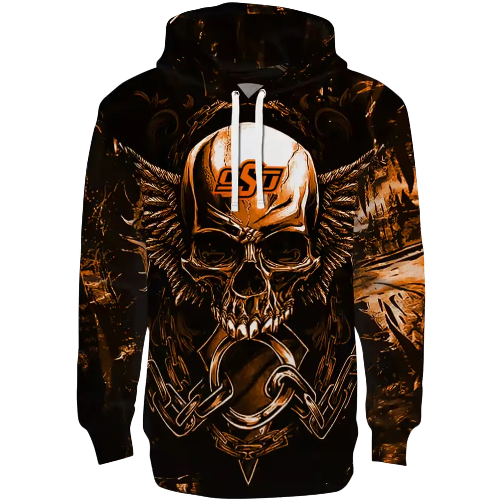 oklahoma state cowboys skull artwork orange black hoodie best selling oklahoma state cowboys skull artwork orange black hoodie best selling