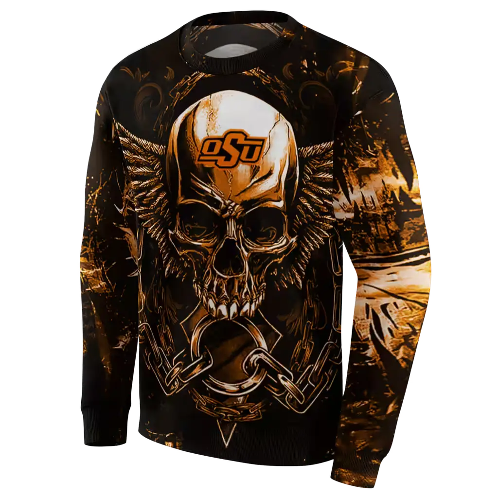 oklahoma state cowboys skull artwork orange black hoodie new arrival oklahoma state cowboys skull artwork orange black hoodie new arrival