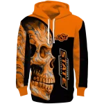 oklahoma state cowboys skull motif orange black hoodie best selling