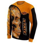oklahoma state cowboys skull motif orange black hoodie best selling