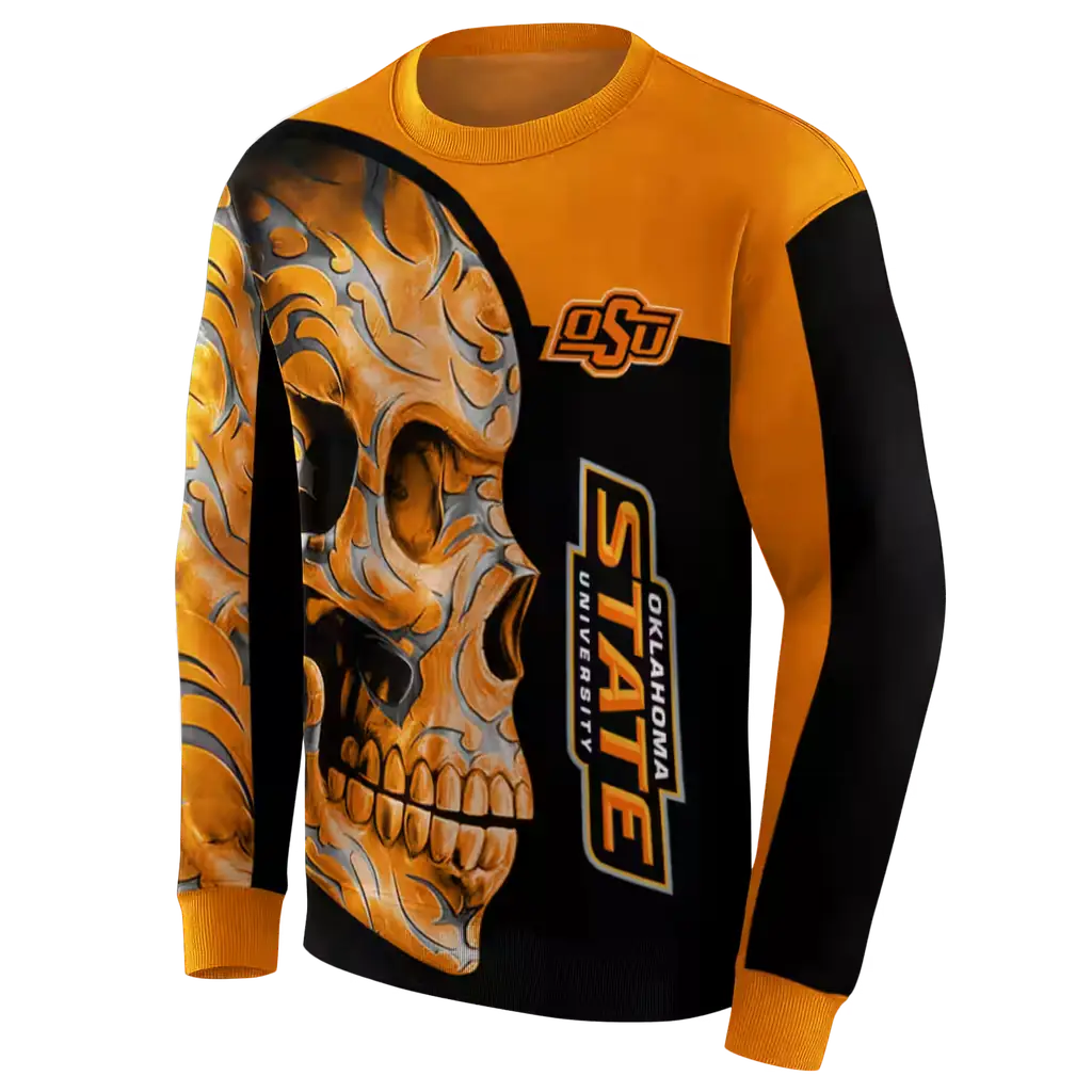 oklahoma state cowboys skull motif orange black hoodie new arrival oklahoma state cowboys skull motif orange black hoodie new arrival