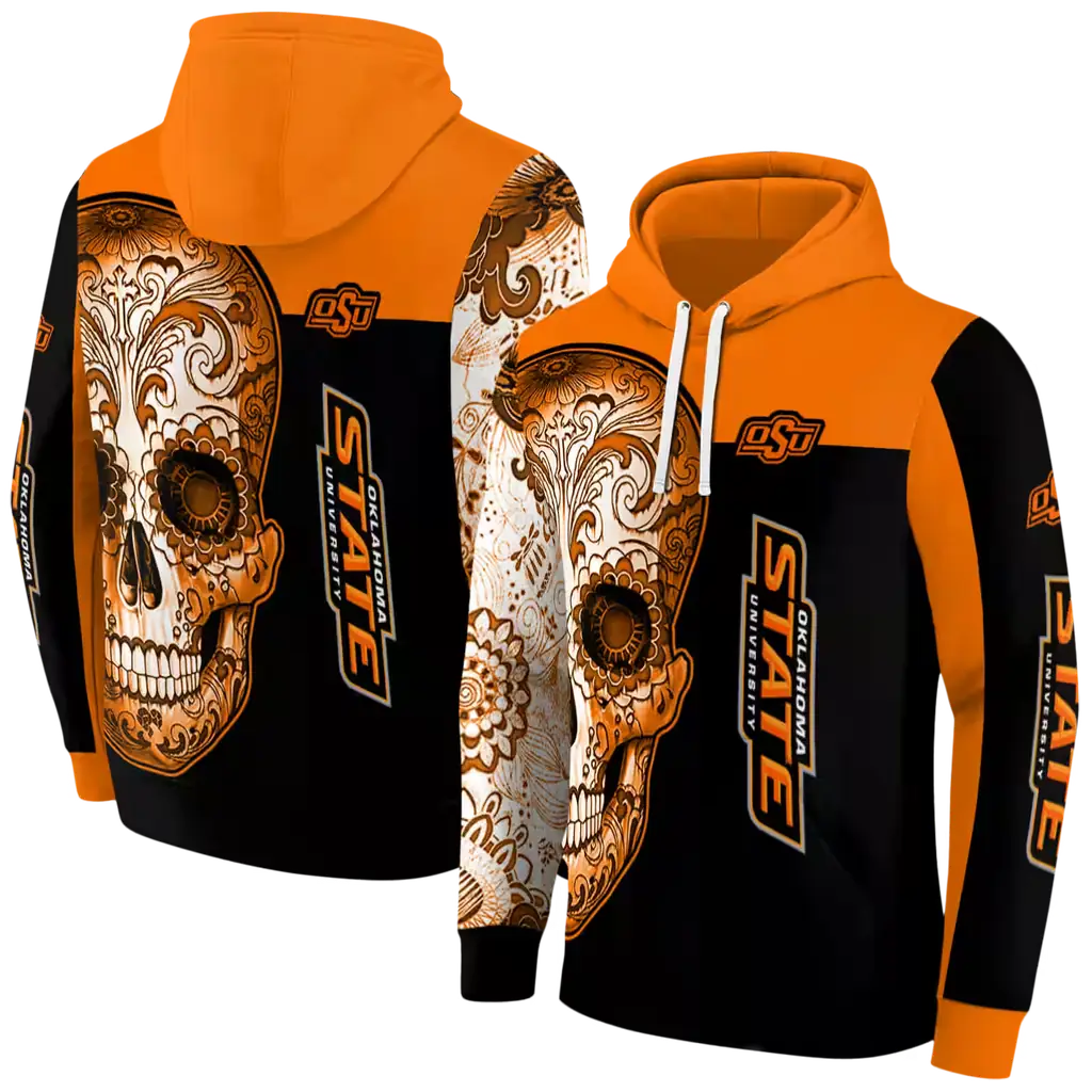 oklahoma state cowboys sugar skull orange black hoodie fashion forward oklahoma state cowboys sugar skull orange black hoodie fashion forward