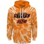 oklahoma state cowboys tie dye pattern orange hoodie best selling