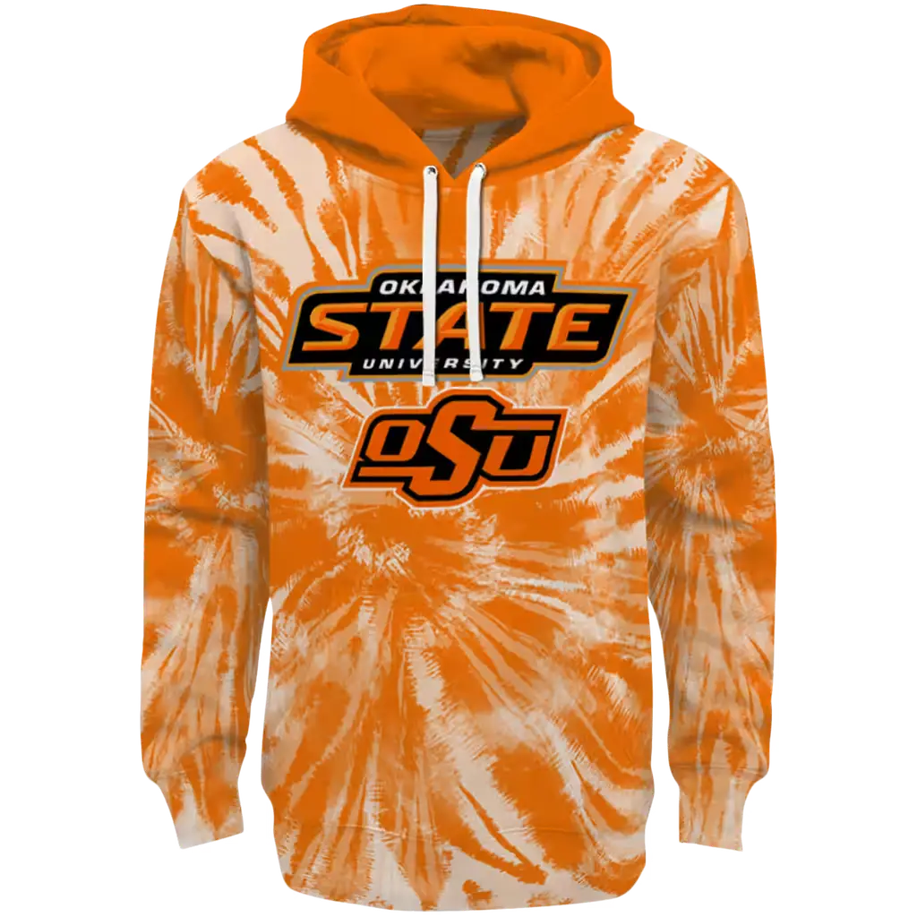 oklahoma state cowboys tie dye pattern orange hoodie best selling oklahoma state cowboys tie dye pattern orange hoodie best selling