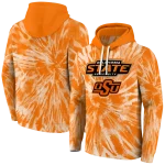 oklahoma state cowboys tie dye pattern orange hoodie best selling