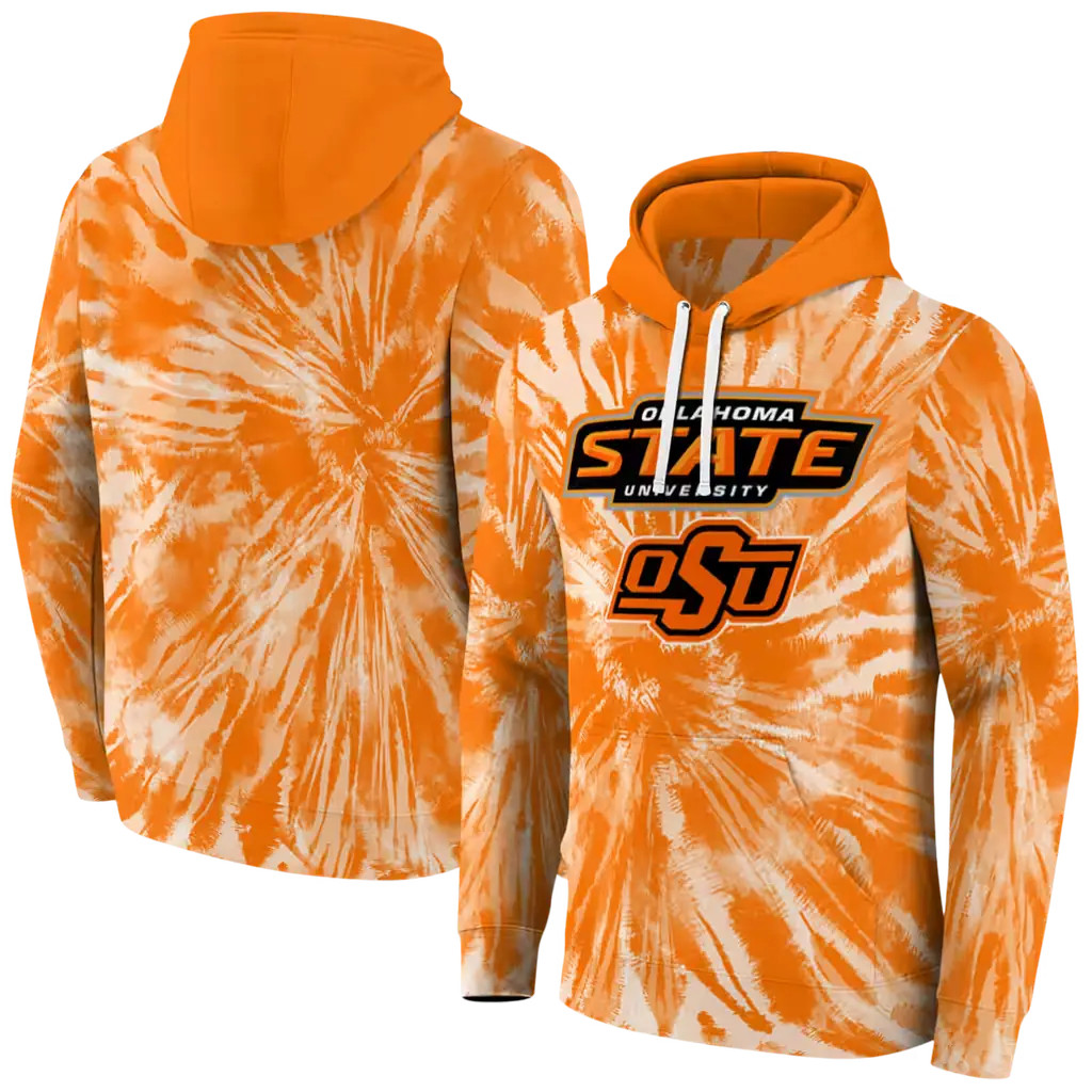 oklahoma state cowboys tie dye pattern orange hoodie fashion forward oklahoma state cowboys tie dye pattern orange hoodie fashion forward