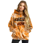 oklahoma state cowboys tie dye pattern orange hoodie best selling