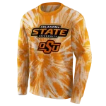 oklahoma state cowboys tie dye pattern orange hoodie best selling