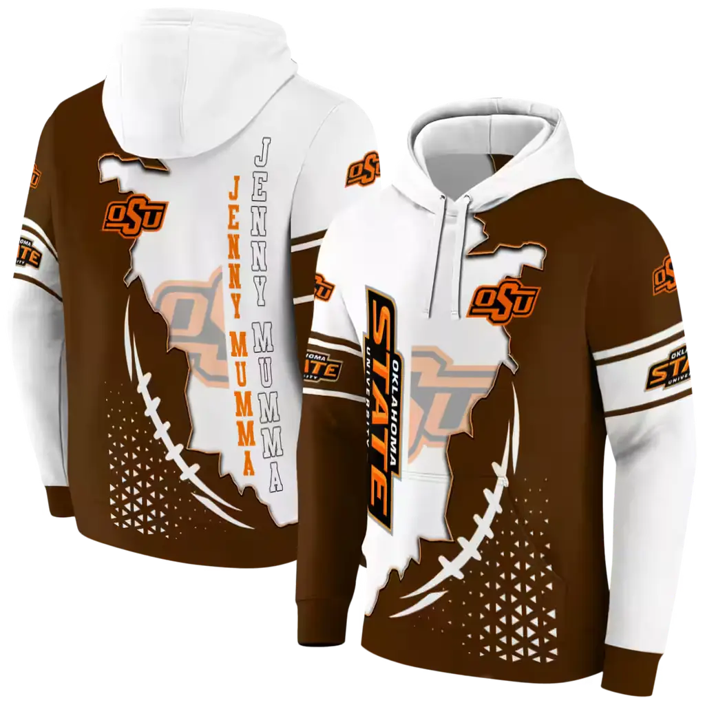 oklahoma state cowboys triangular pattern orange white hoodie fashion forward oklahoma state cowboys triangular pattern orange white hoodie fashion forward