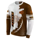 oklahoma state cowboys triangular pattern orange white hoodie best selling