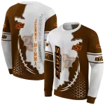 oklahoma state cowboys triangular pattern orange white hoodie best selling