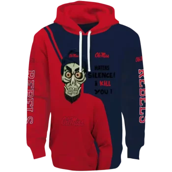 ole miss rebels achmed skull red hoodie best selling