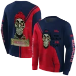 ole miss rebels achmed skull red hoodie best selling