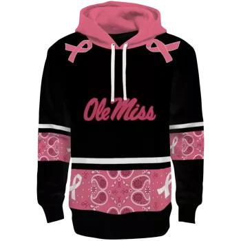 ole miss rebels awareness ribbon black pink hoodie best selling
