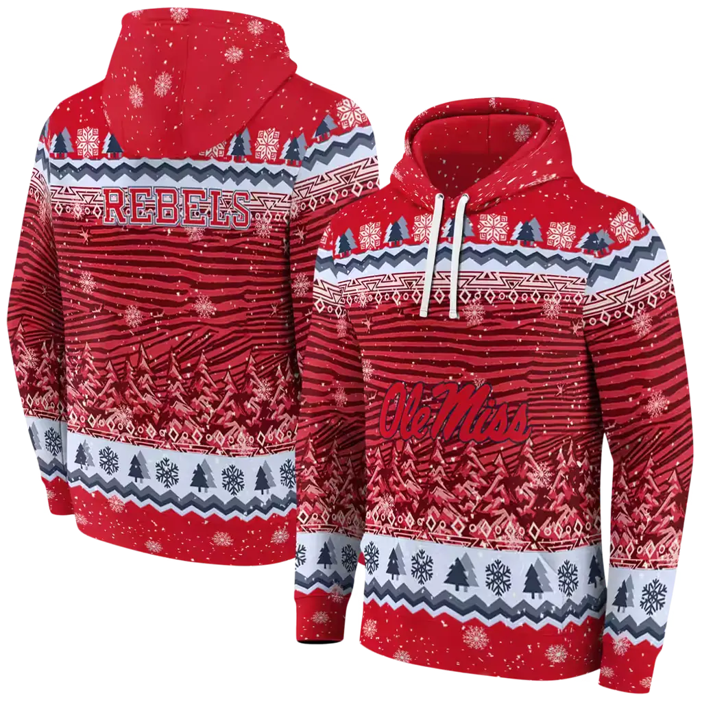 ole miss rebels christmas trees red hoodie fashion forward ole miss rebels christmas trees red hoodie fashion forward