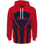 ole miss rebels concentric lines red black hoodie best selling