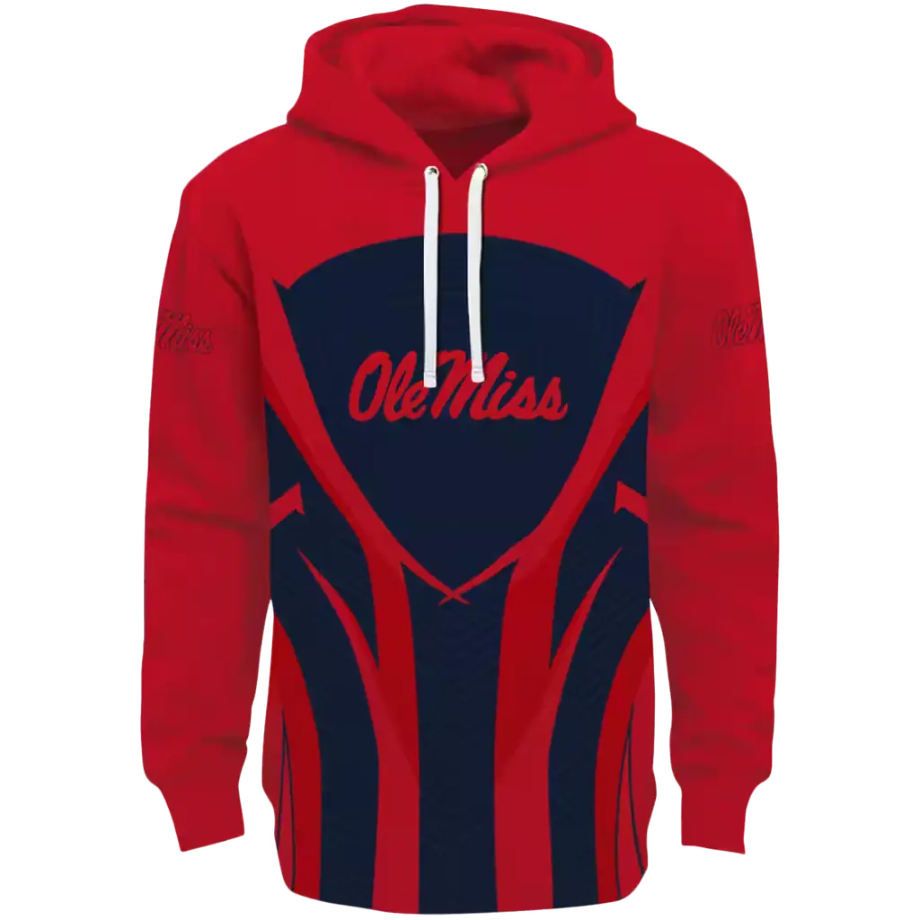 ole miss rebels concentric lines red black hoodie best selling ole miss rebels concentric lines red black hoodie best selling