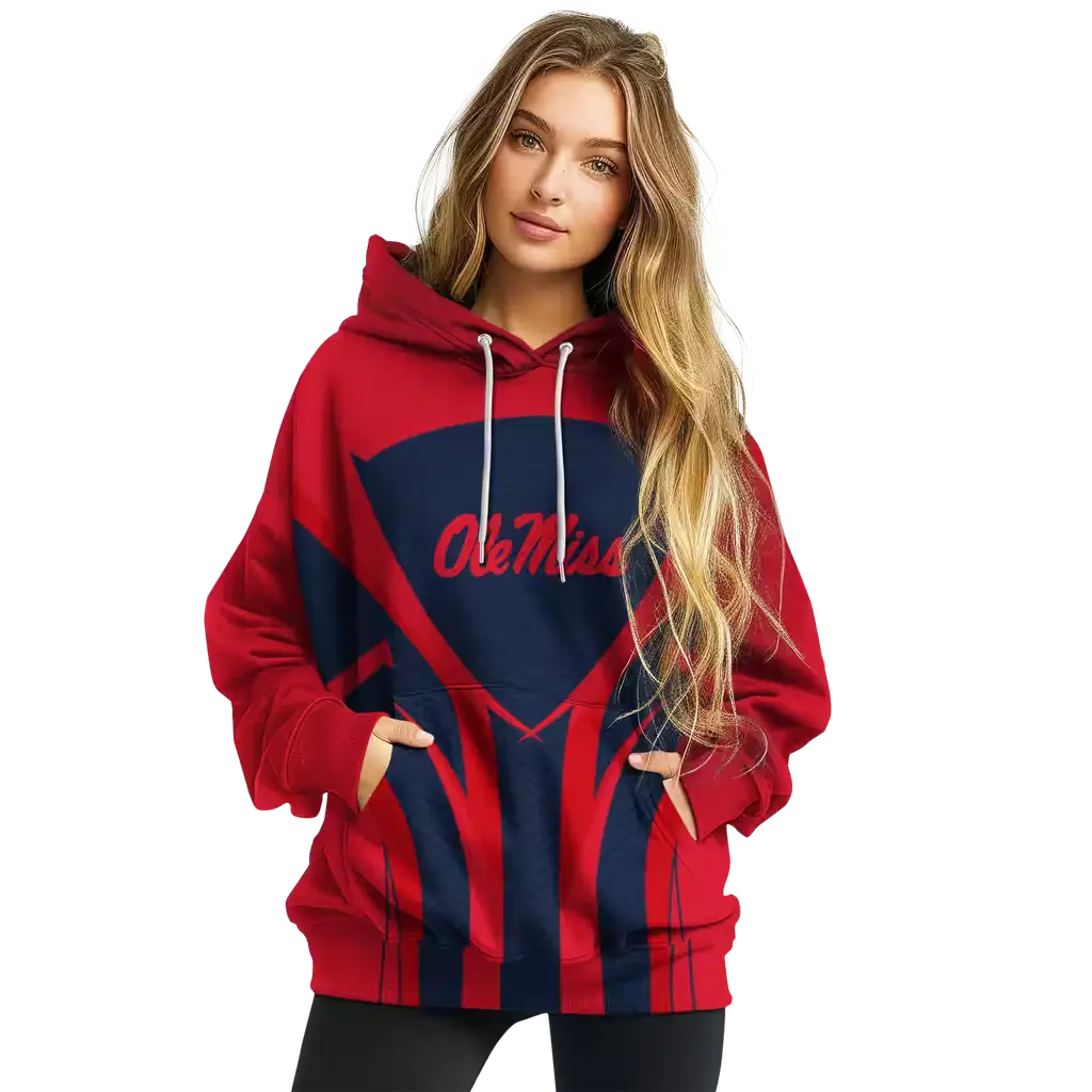 ole miss rebels concentric lines red black hoodie high quality ole miss rebels concentric lines red black hoodie high quality