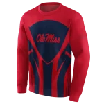 ole miss rebels concentric lines red black hoodie best selling