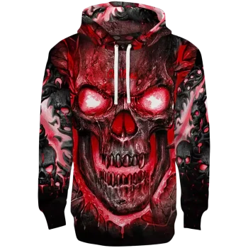 ole miss rebels demonic skull red black hoodie best selling