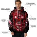ole miss rebels demonic skull red black hoodie best selling