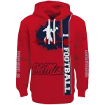 ole miss rebels football heartbeat red hoodie best selling