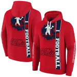 ole miss rebels football heartbeat red hoodie best selling